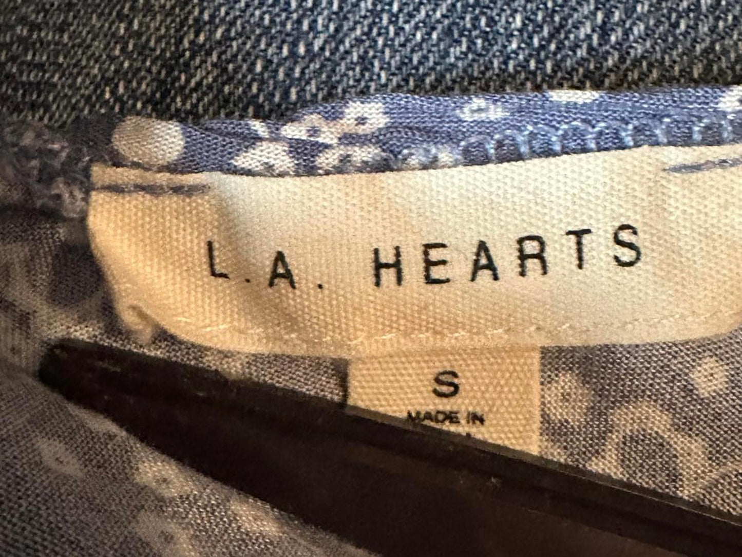 L.A. Hearts Blue Floral Puff Sleeve Casual Dress Size S
