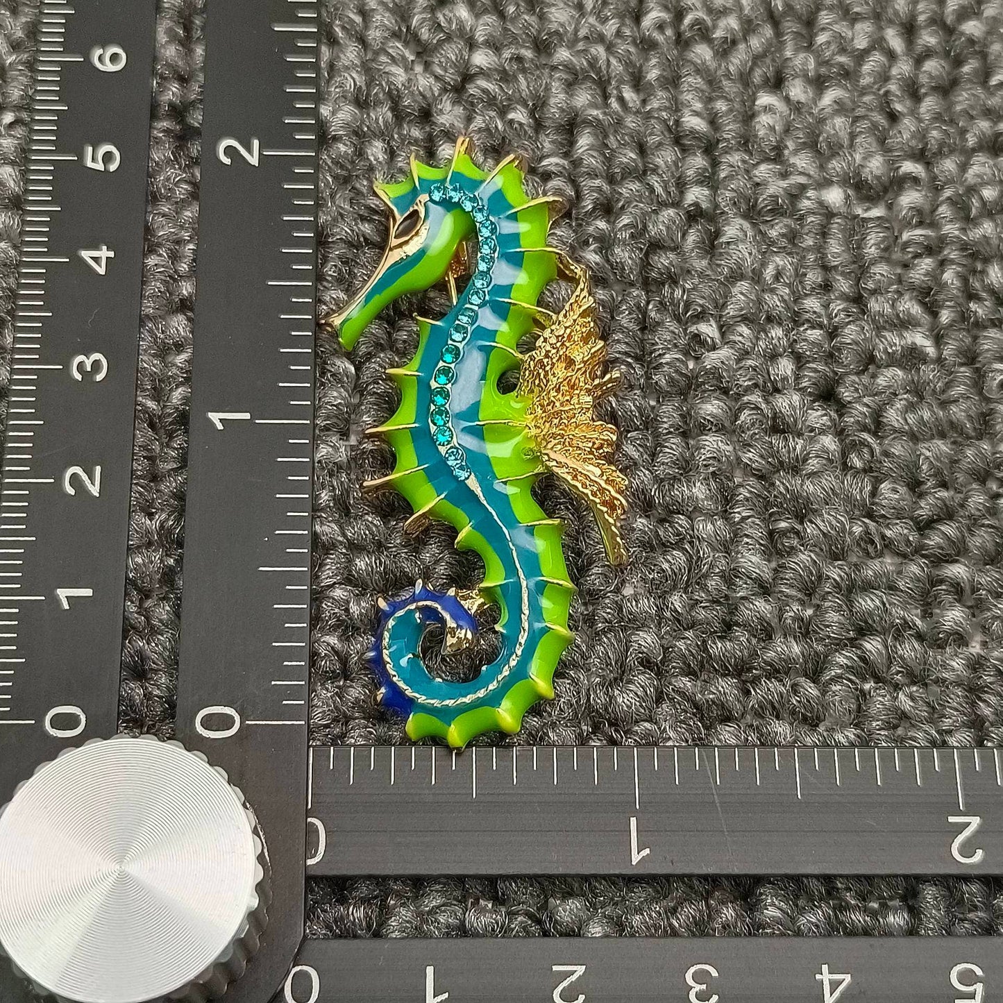 Enamel Seahorse Brooch