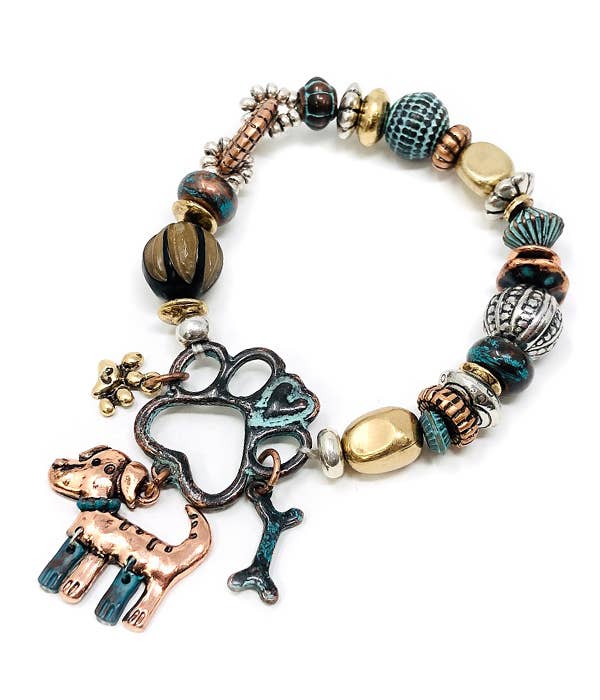 ( A474 ) PET LOVERS BEAD BRACELET