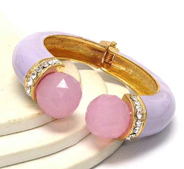 ( B792 ) CRYSTAL ACRYL EDGE BANGLE