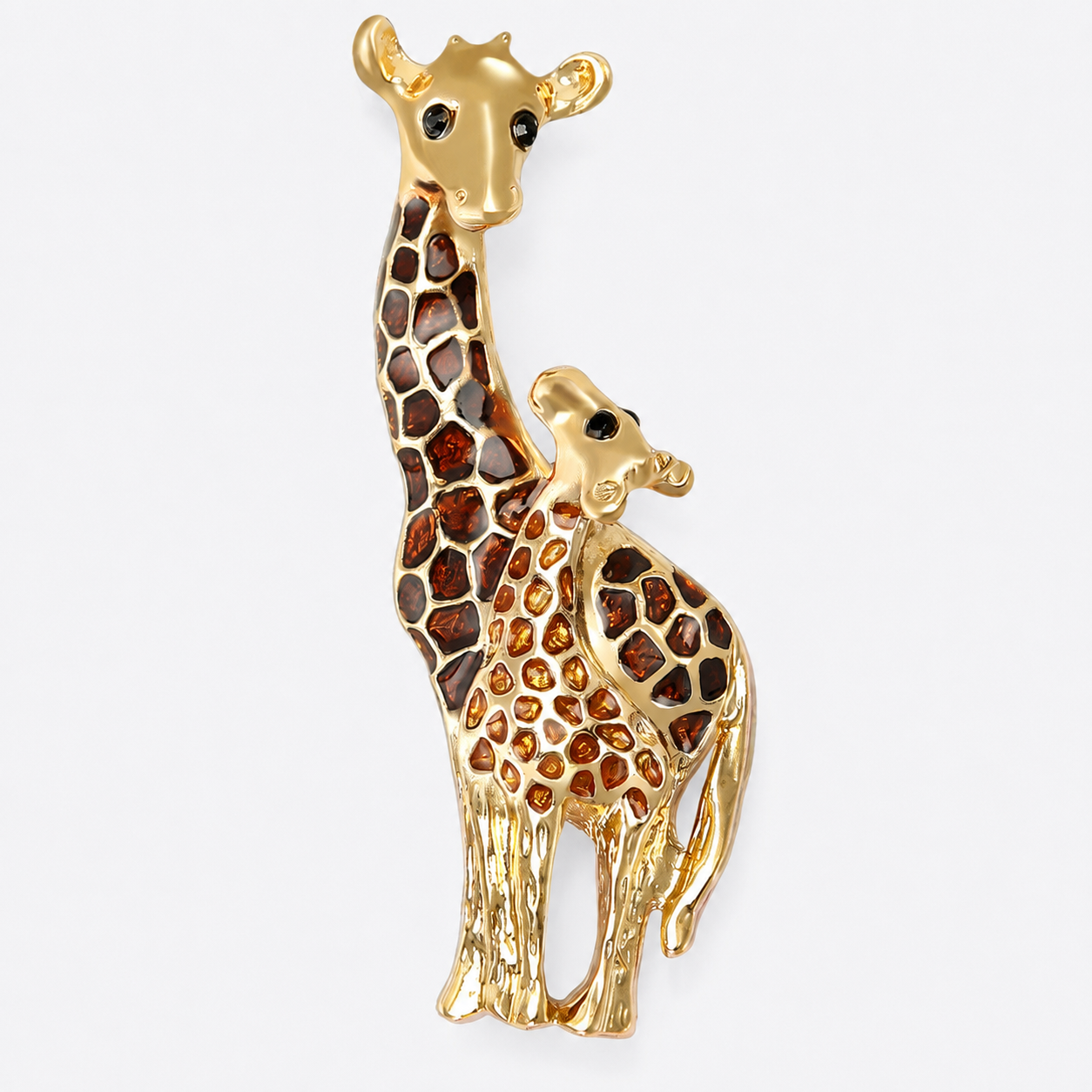 Vibrant Enamel Giraffe Animal Brooch Pin: A1
