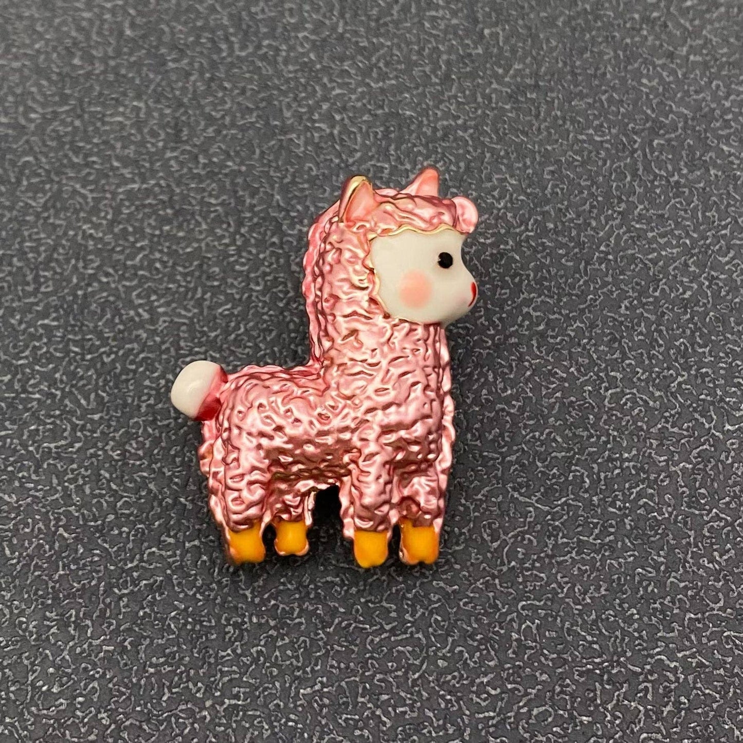 Cute Alpaca Brooch: White