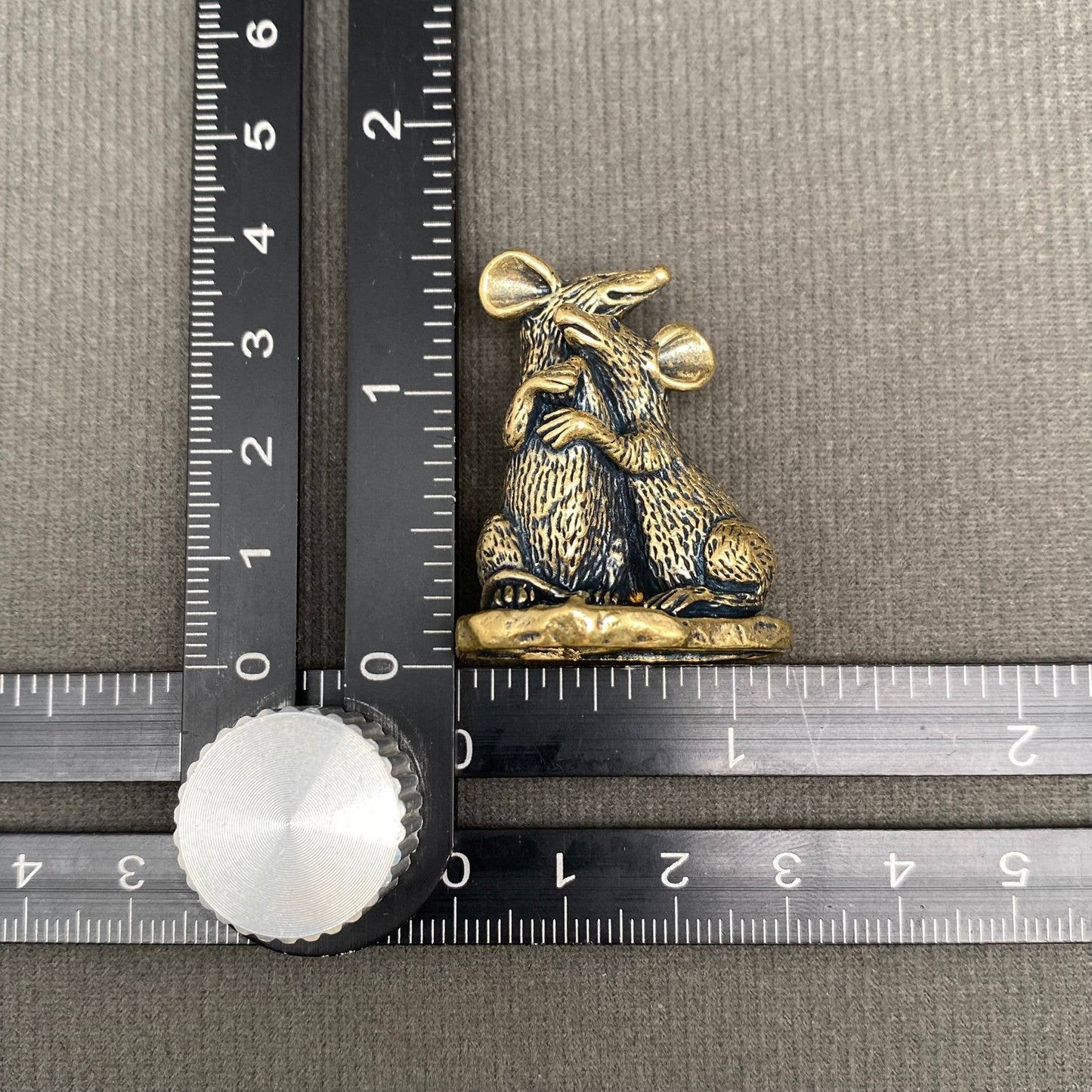 Couple Mouse Brass Crafts Decoration Desktop Ornaments