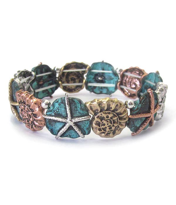 ( A218 ) SEALIFE THEME STRETCH BRACELET
