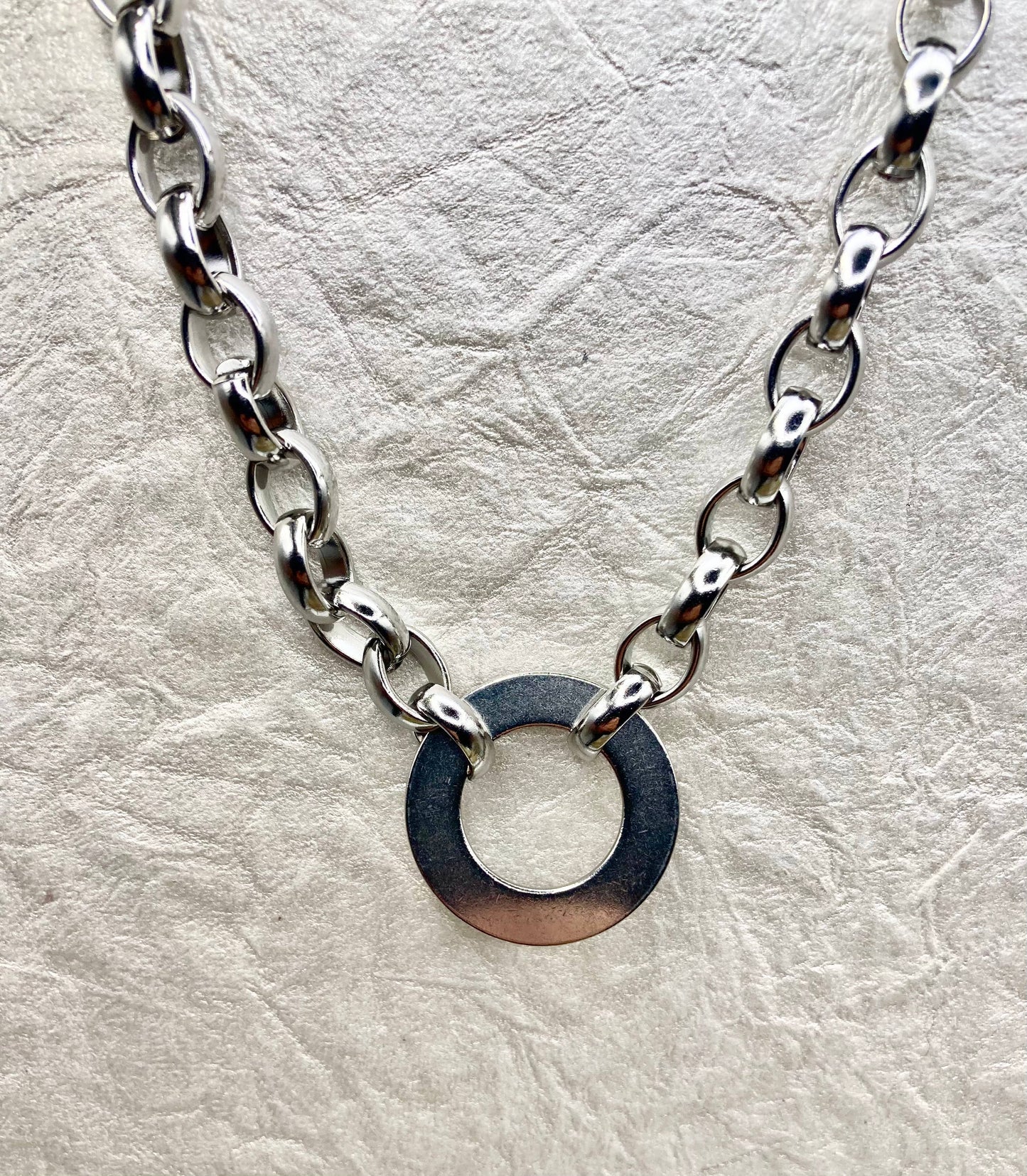 Chunky Silver Statement Necklace