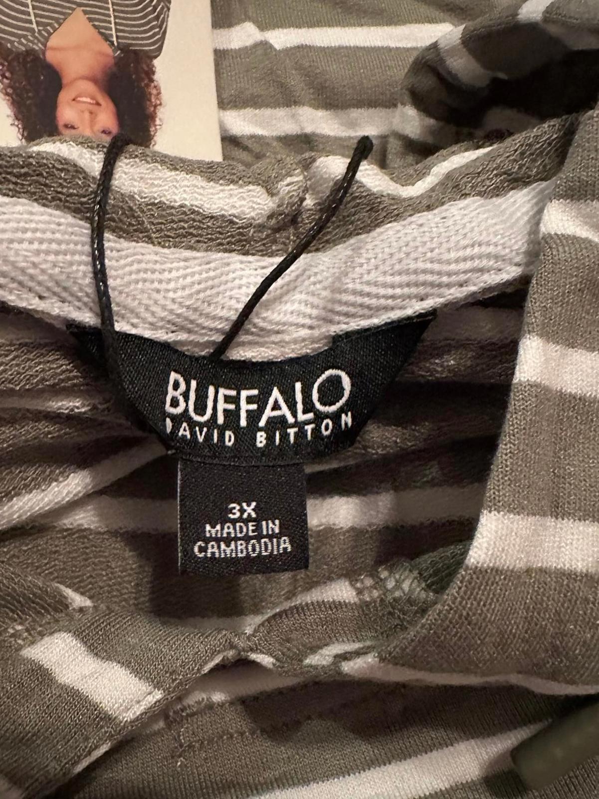 Buffalo David Bitton Women’s Striped Hoodie 3X NWT