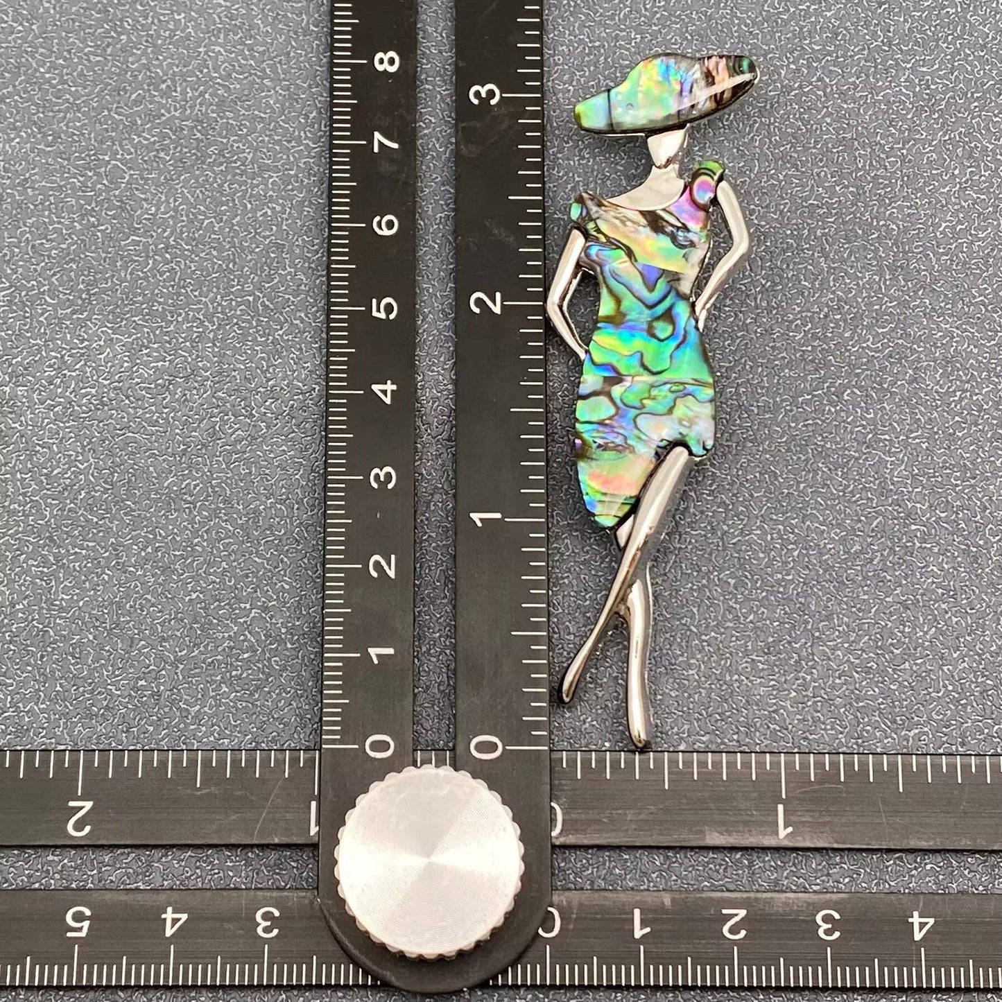 Abalone Shell Silver Tone Fashion Lady Brooch