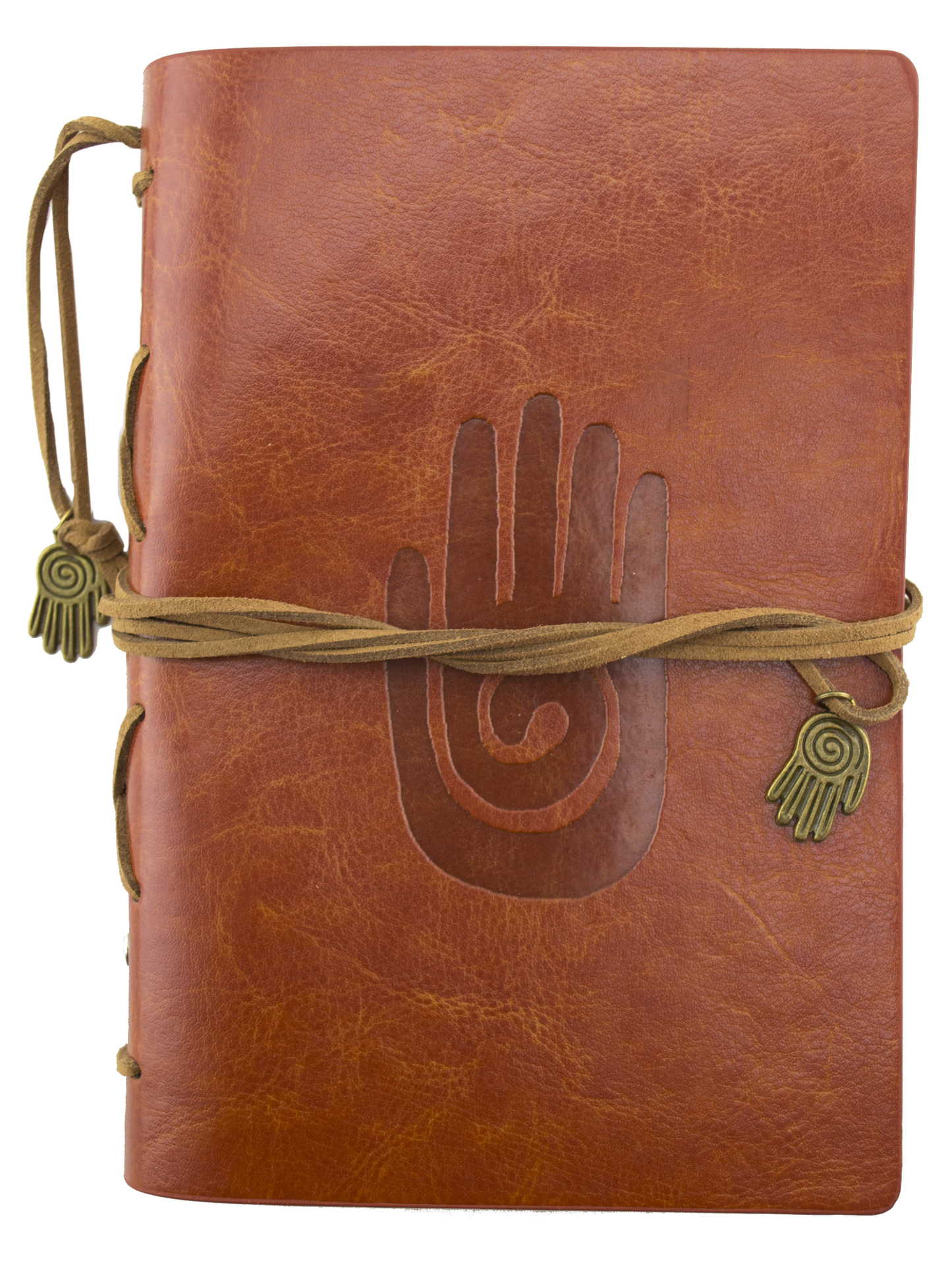 Leatherette Journal - Hamsa - Brown