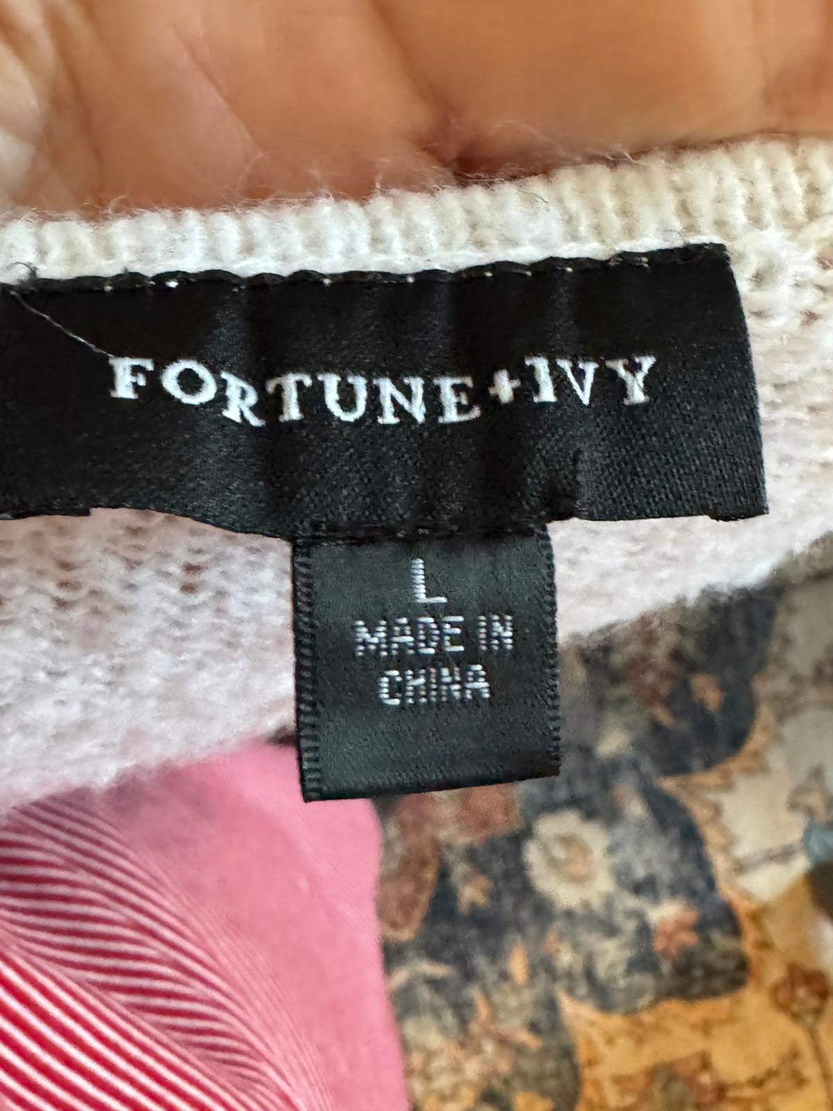 Fortune + Ivy Women's Long Open Front Cardigan Sweater Large
