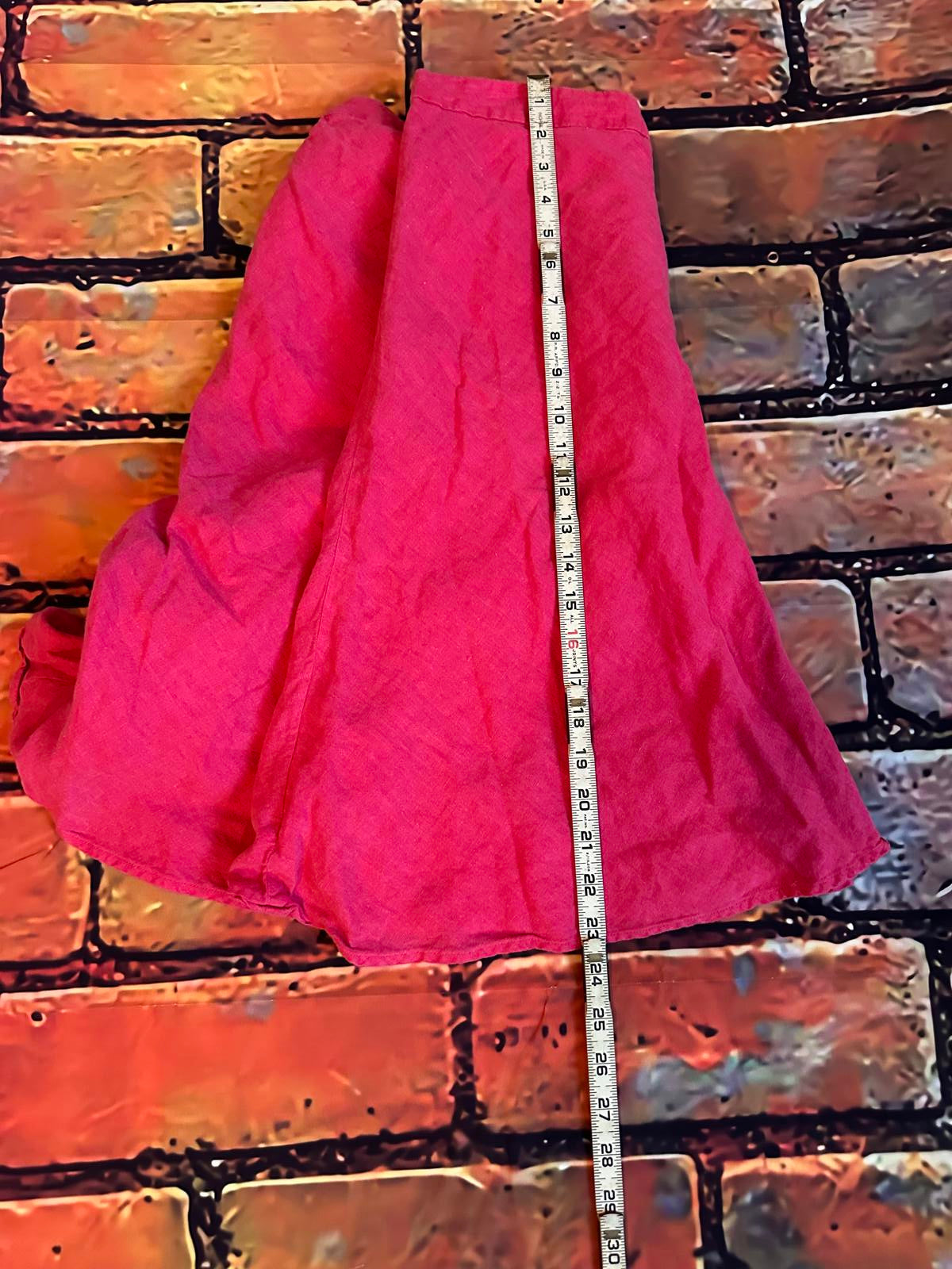 Banana Republic Pink Linen A-Line Skirt Size 12