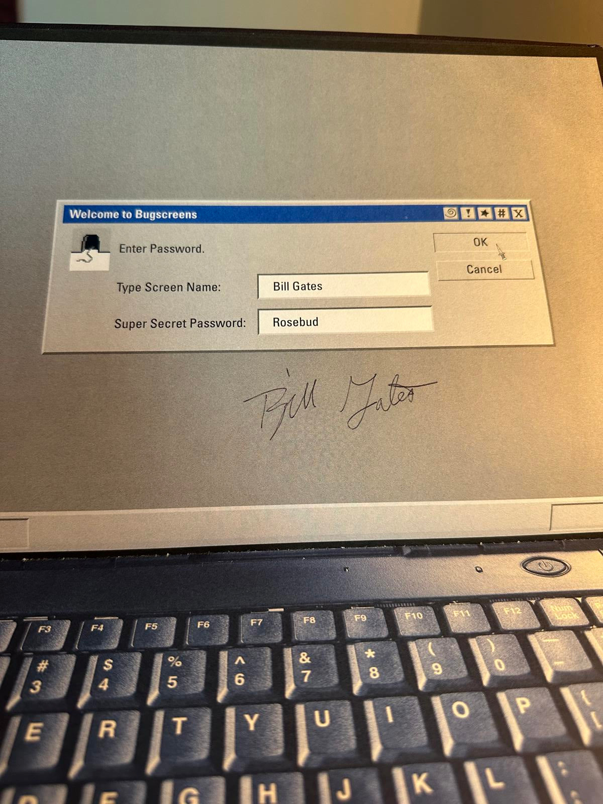 Bill Gates' Personal Super Secret Private Laptop - Signed