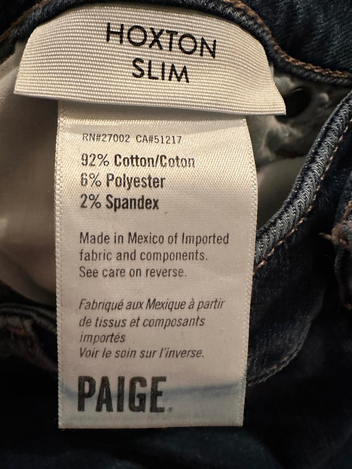 PAIGE Hoxton Slim Straight Leg Jeans in Dark Wash