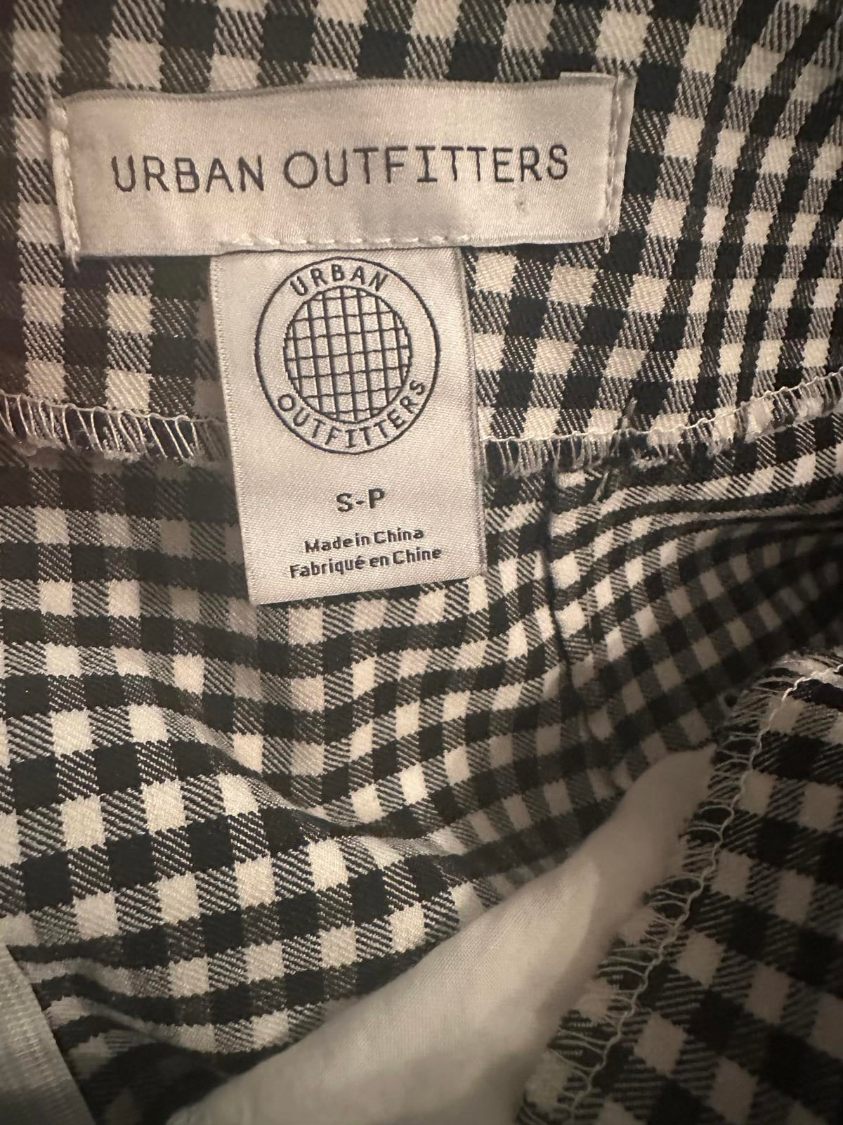 Urban Outfitters Black and White Gingham Mini Skirt Size S