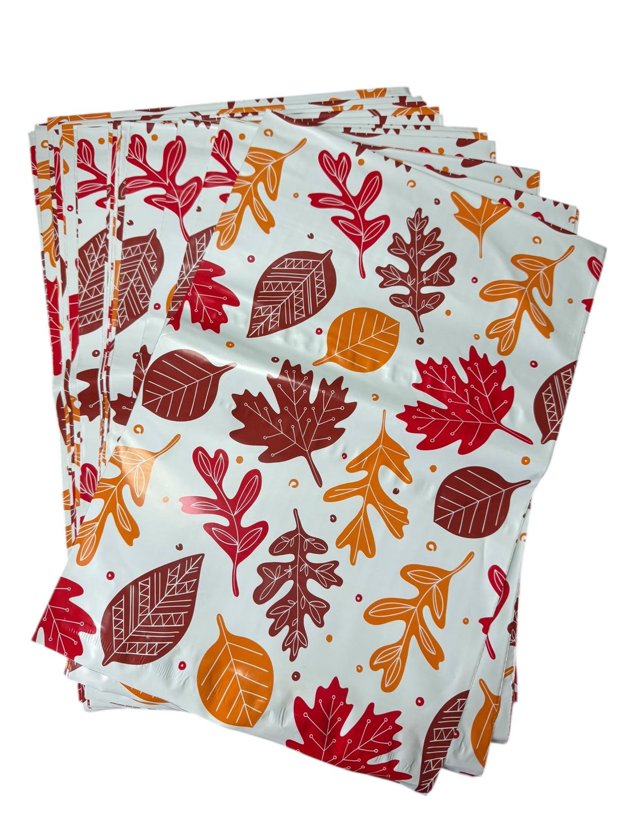 10 x 13 inch 20-pack Fall Autumn theme poly mailers