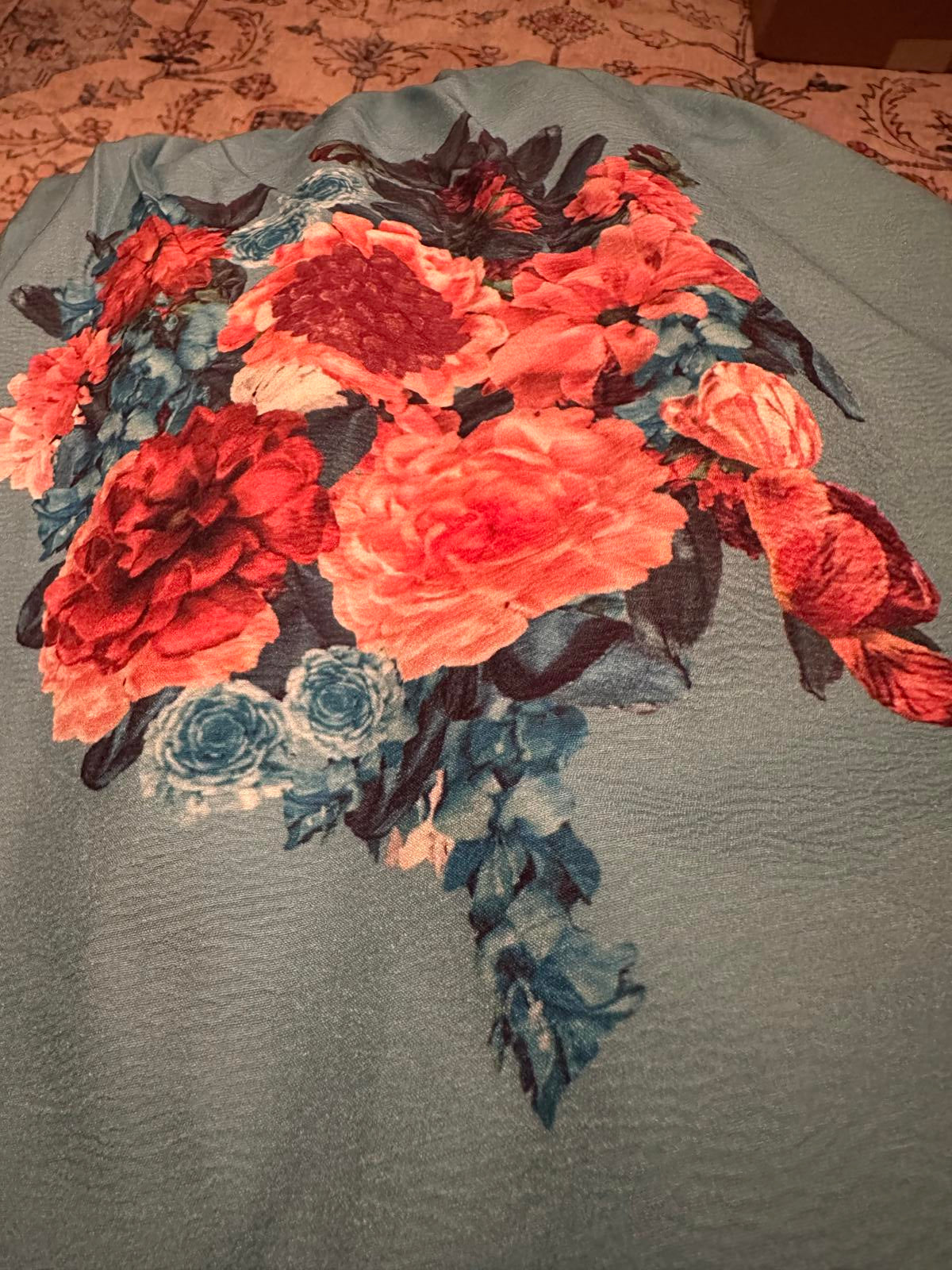 Resortwear Women's Wide Leg Pants with Floral Accents