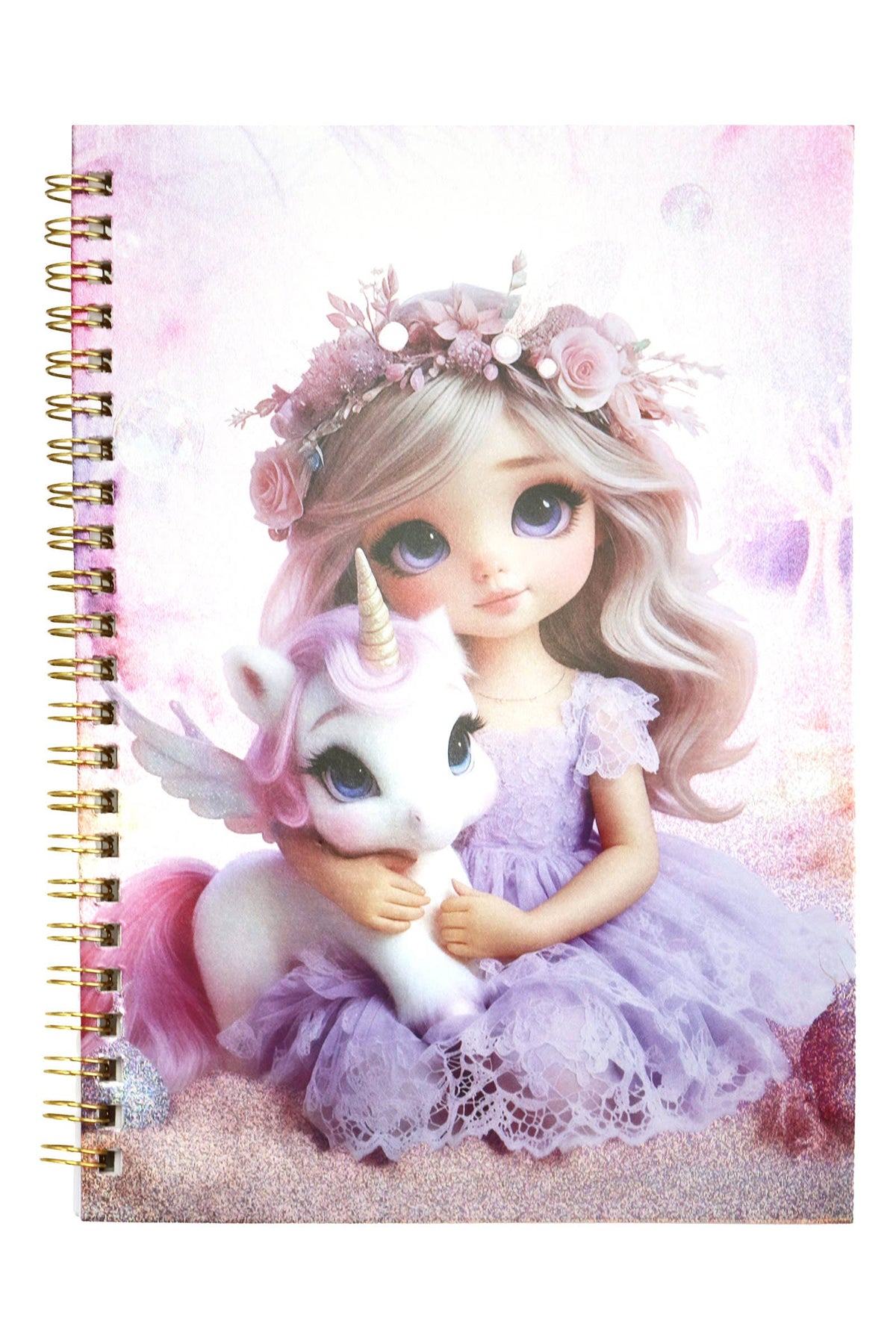 Princess Iridescent A5 Spiral Bound Notebook - 12 Pcs: ASSORTED / ONE SIZE