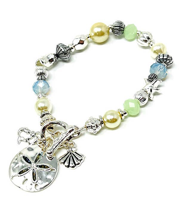 ( A928 ) BEAD ABALONE BRACELET