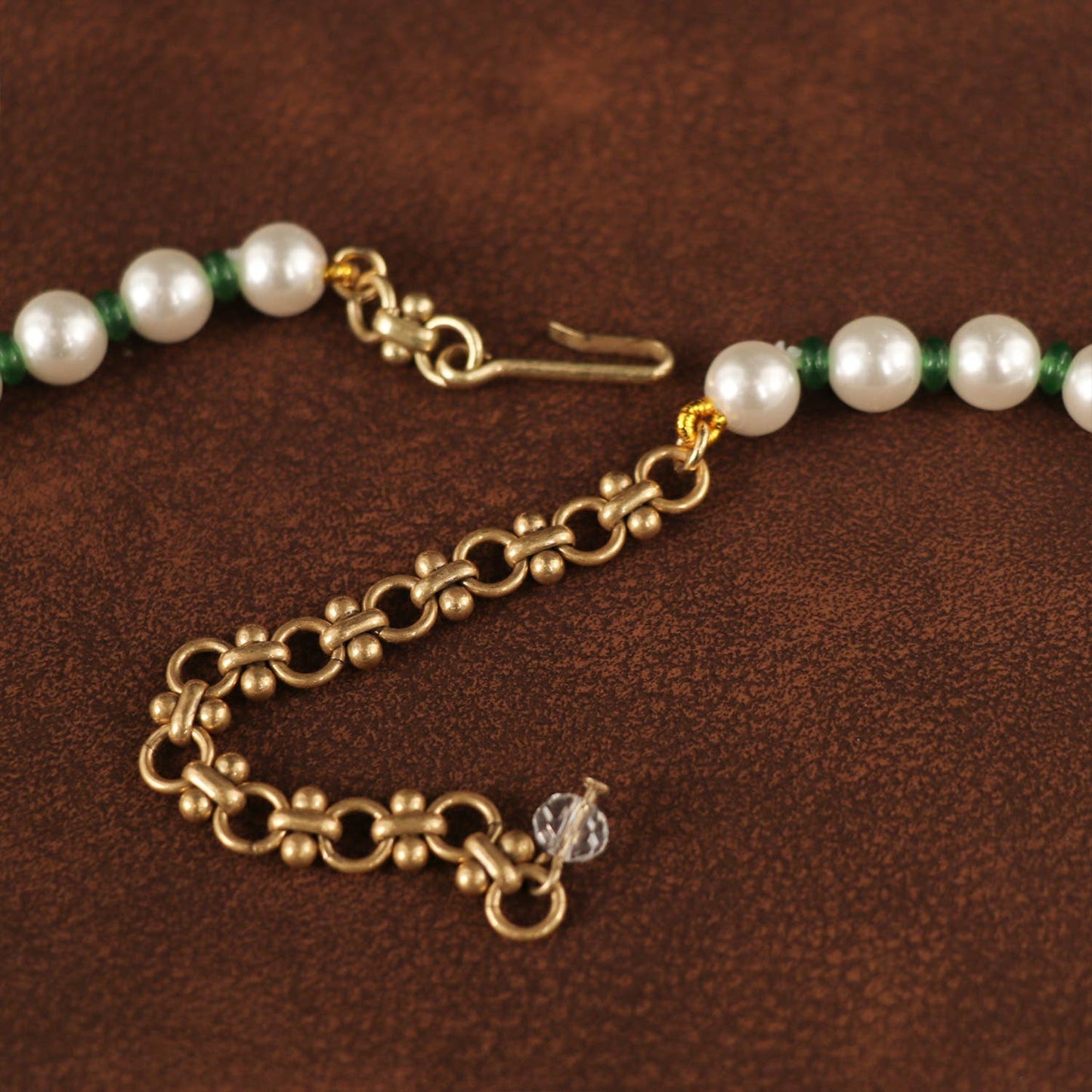 Vintage 18K Gold Plated Pearl & Tassel Pendant Necklace