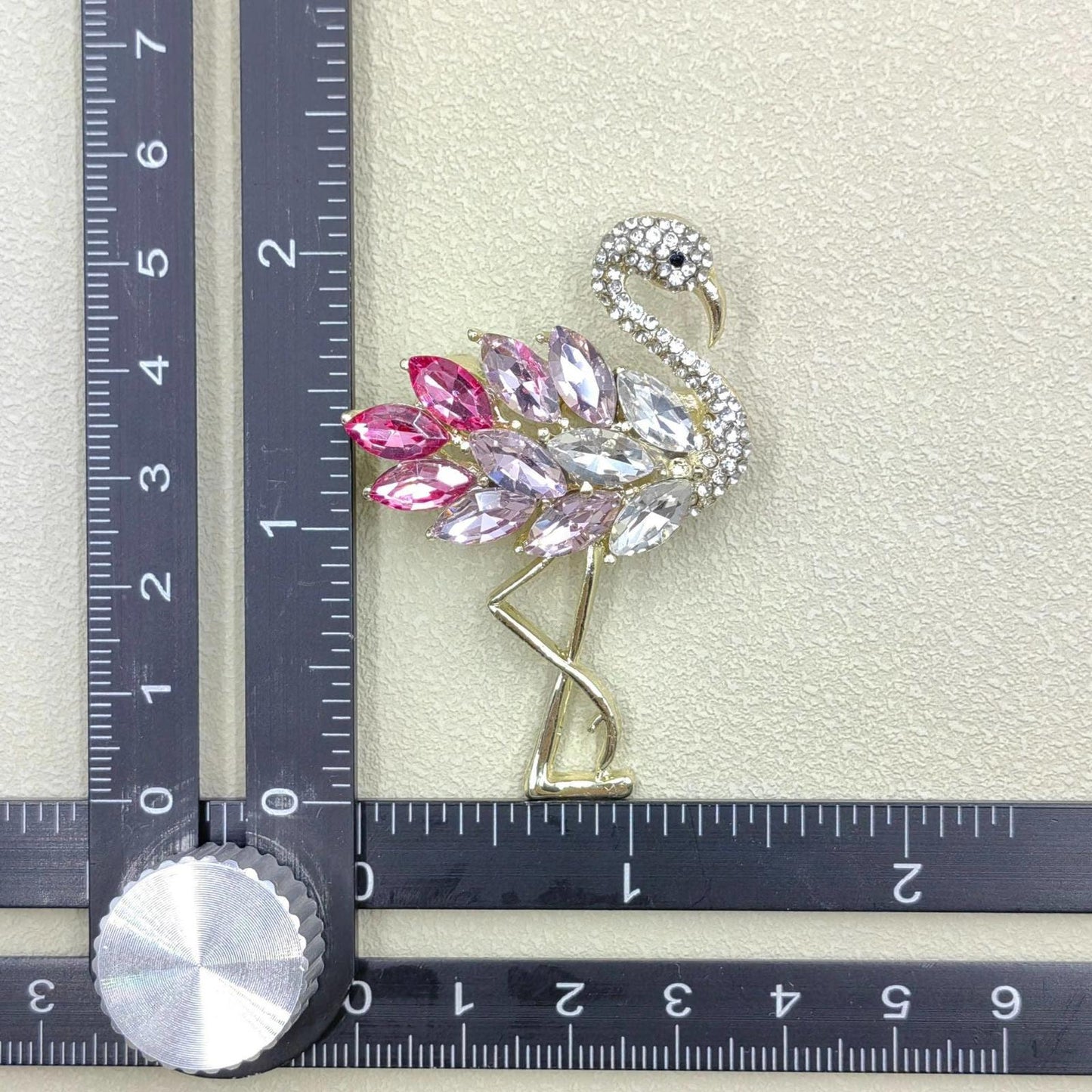 Flamingo Rhinestone Brooch Pin #2
