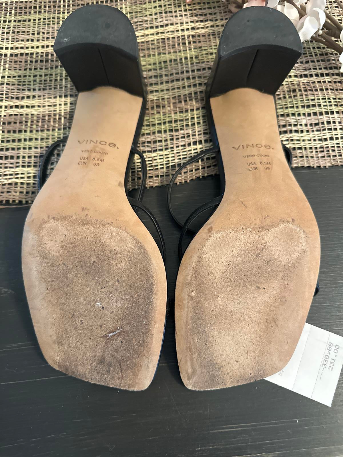 Vero Cucio Chic Black Strappy Heeled Sandals