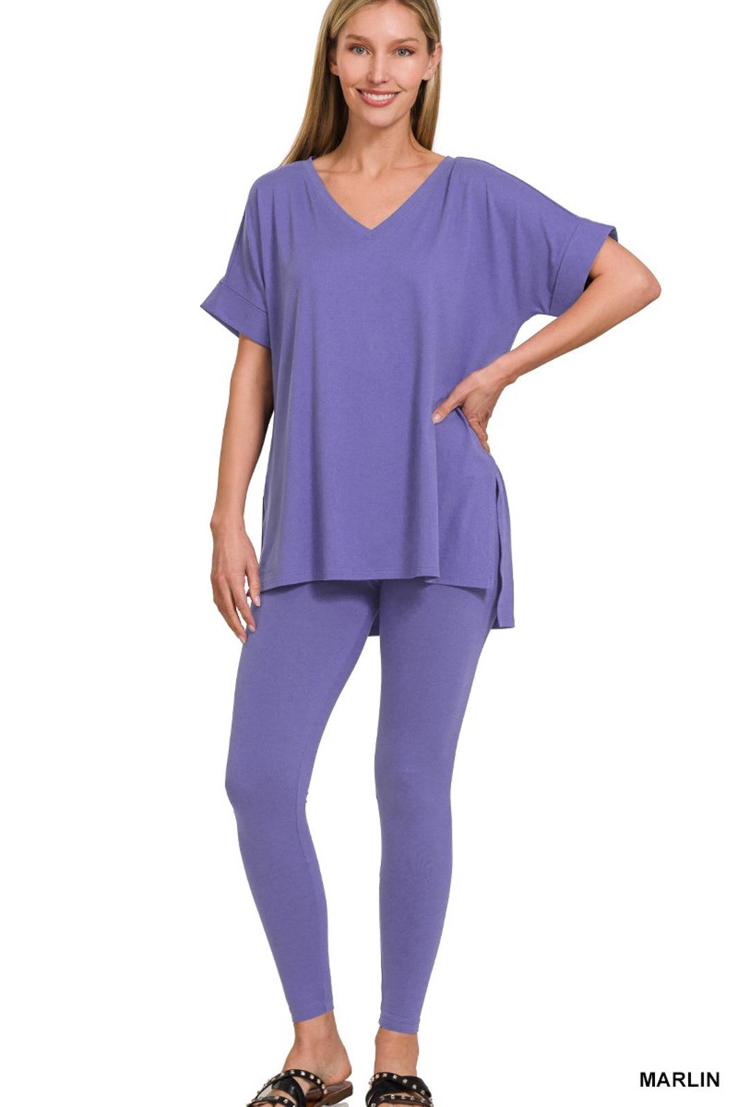 Zenana Brushed Microfiber Loungewear Set Size Small
