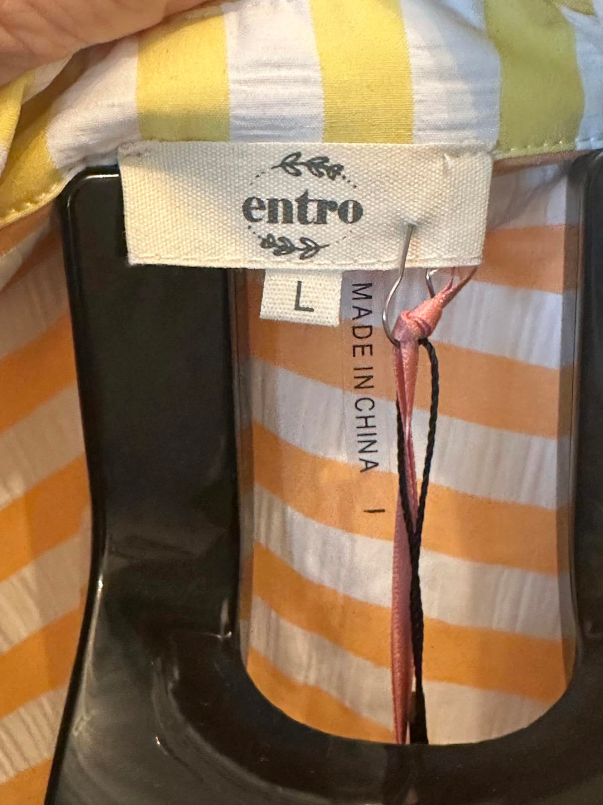 Entro Color Pop Striped Blouse by entro, Size Large