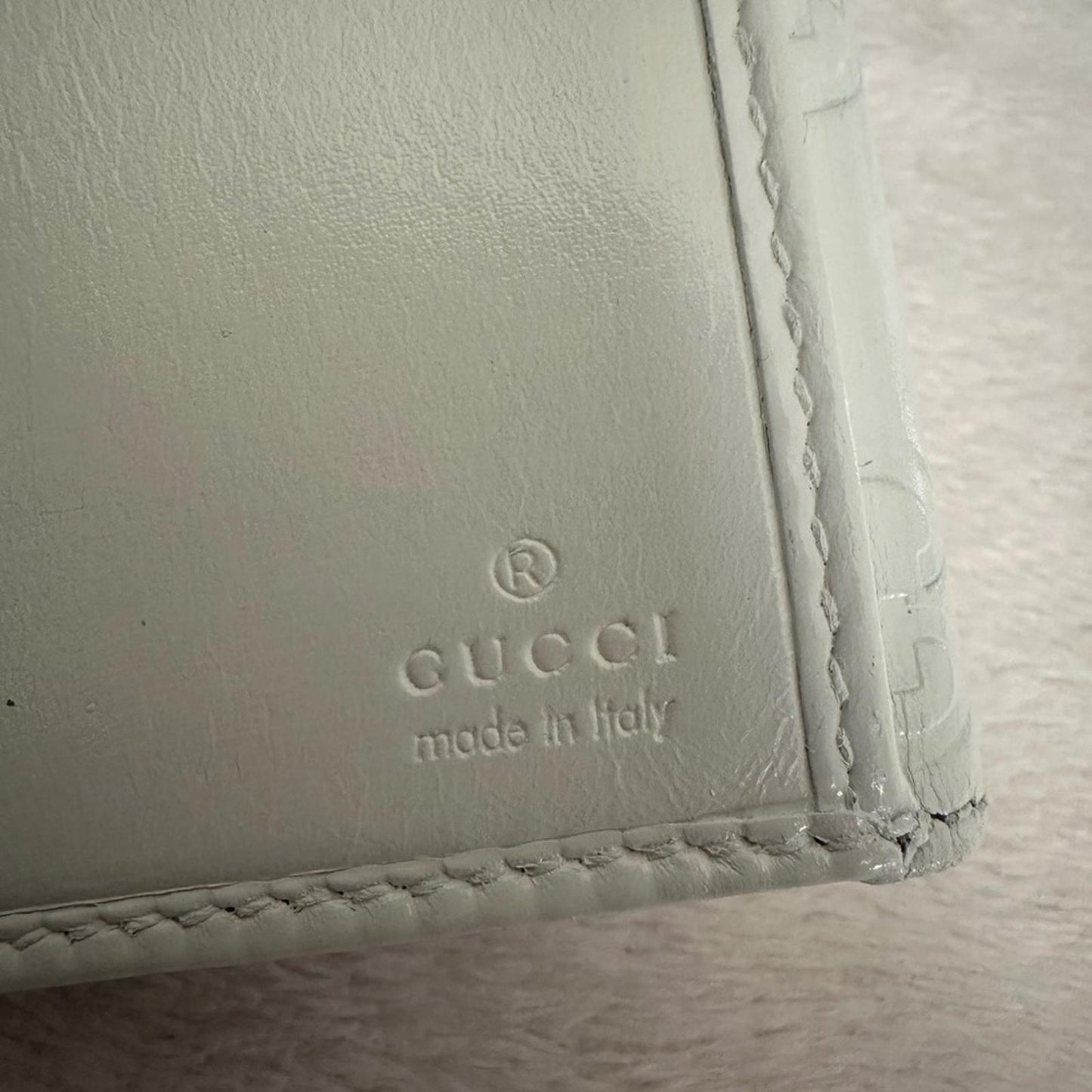 Gucci Cream Guccissima Leather Wallet Women’s Designer EUC