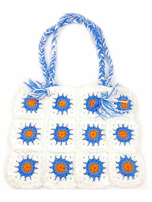 ( ##BACK08 )  CROCHET GRANNY SHOULDER BAG