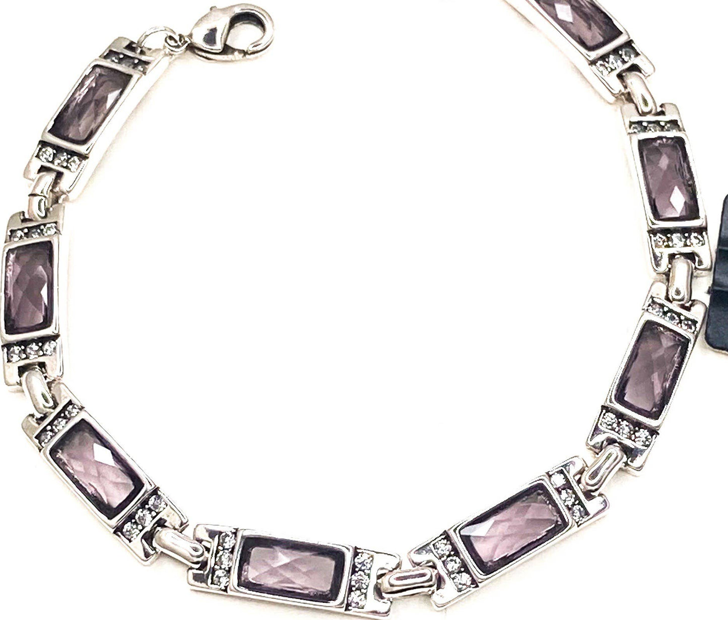 Silver Bracelet with Black diamond Crystal