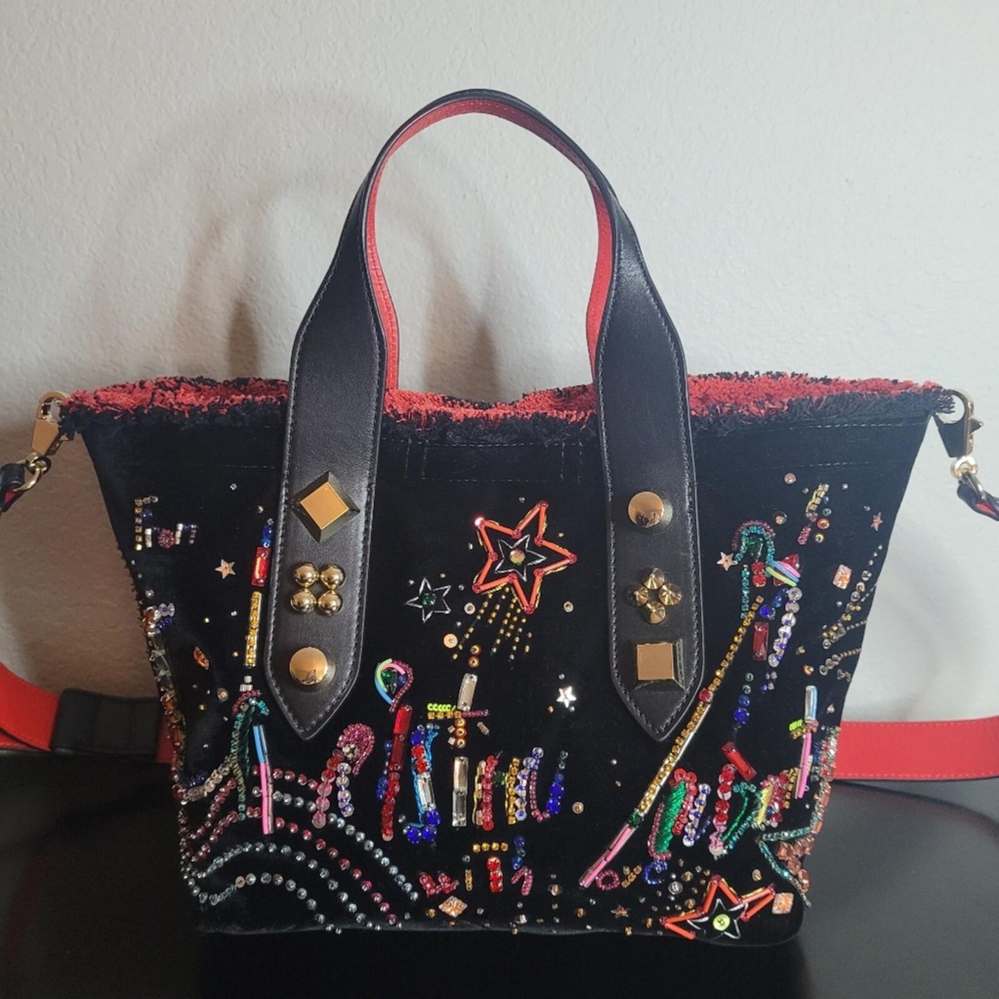 Christian Louboutin Frangibus Small Starlight Strass Tote