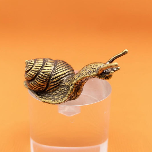 Brass Snail Miniature Figurine