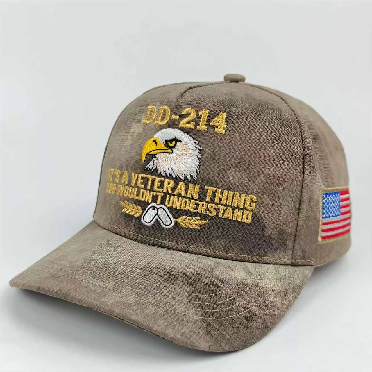 250th Anniv DD-214 Liberty Bell Embroidered Baseball Cap: Black / M