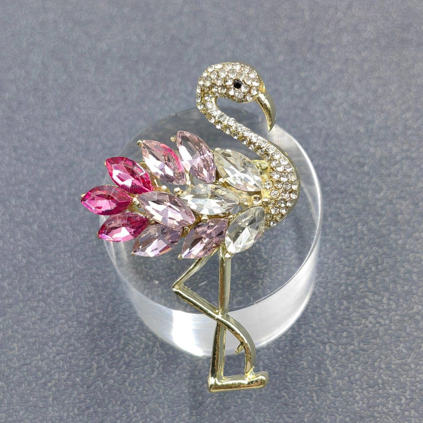 Flamingo Rhinestone Brooch Pin #2