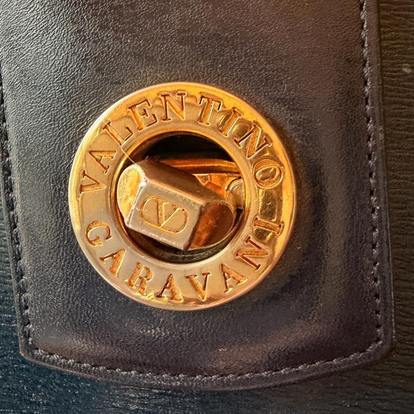 Valentino Garavani Vintage Indigo leather bucket bag