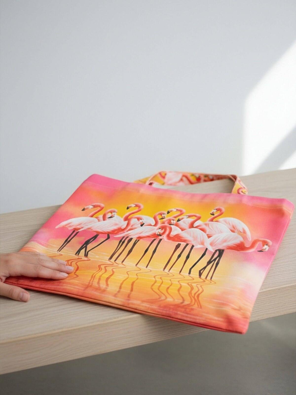Hot Pink Flamingo Art Inspired Luxe Shoulder Bag