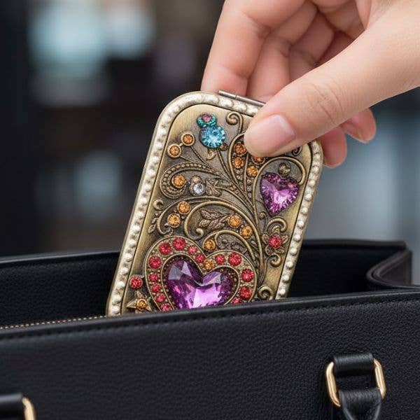 Compact Mirror - Heart