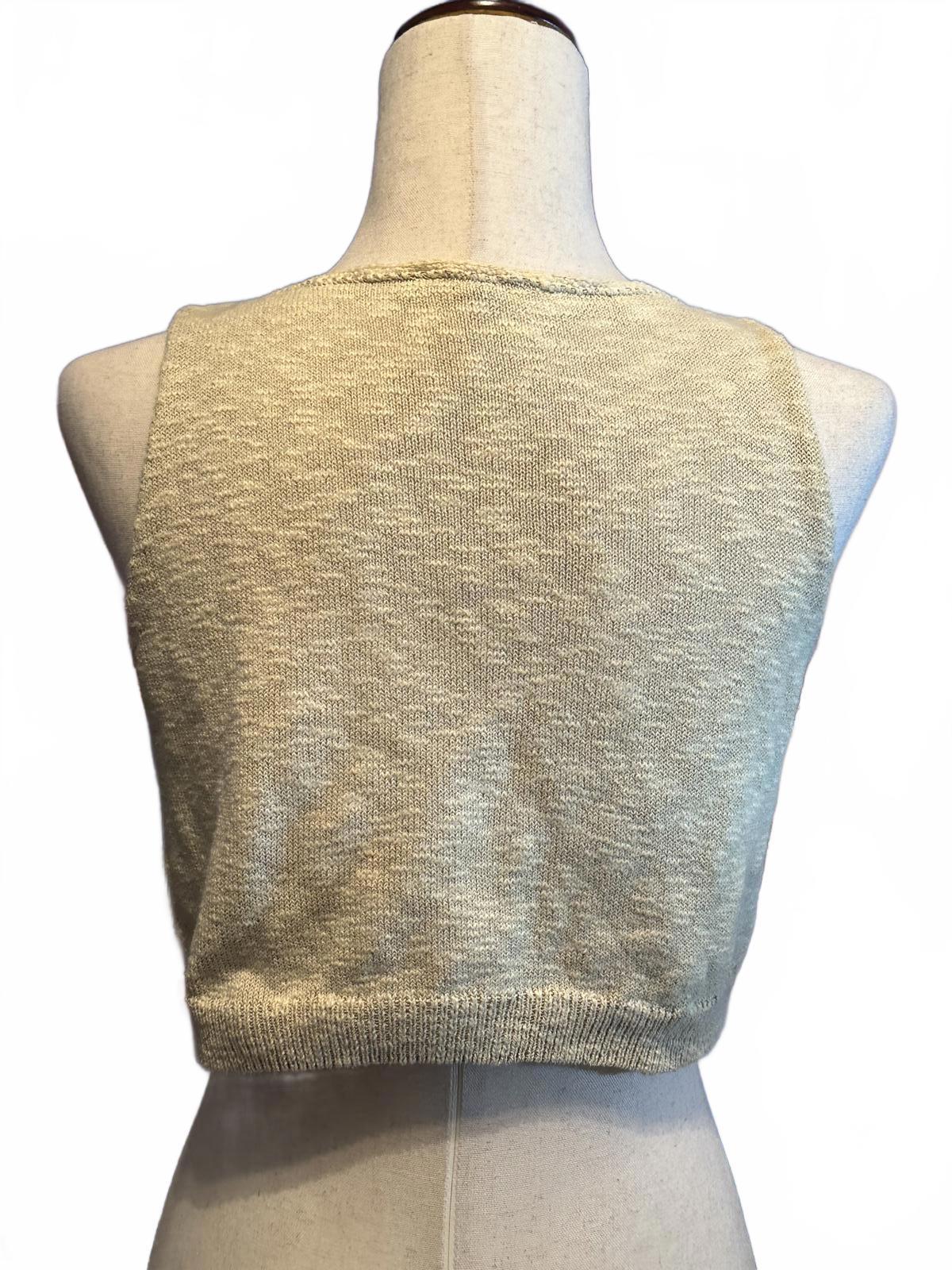 Commense Women's Knit Crop Top Tank Size S