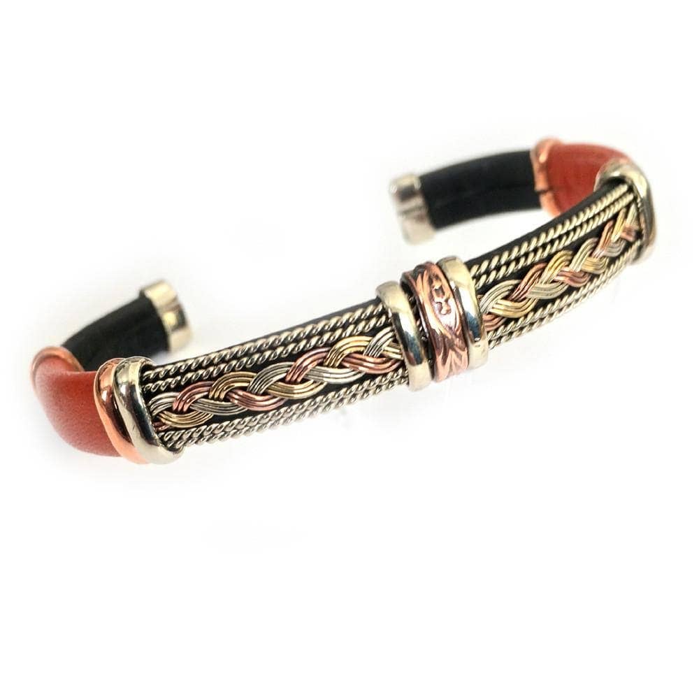 BR.ULB.0705 - Unique Leather Bracelet, Orange