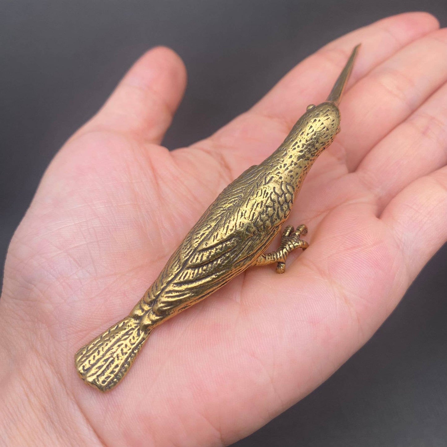 Brass Long Billed Bird Crafts Desktop Ornaments Decoration