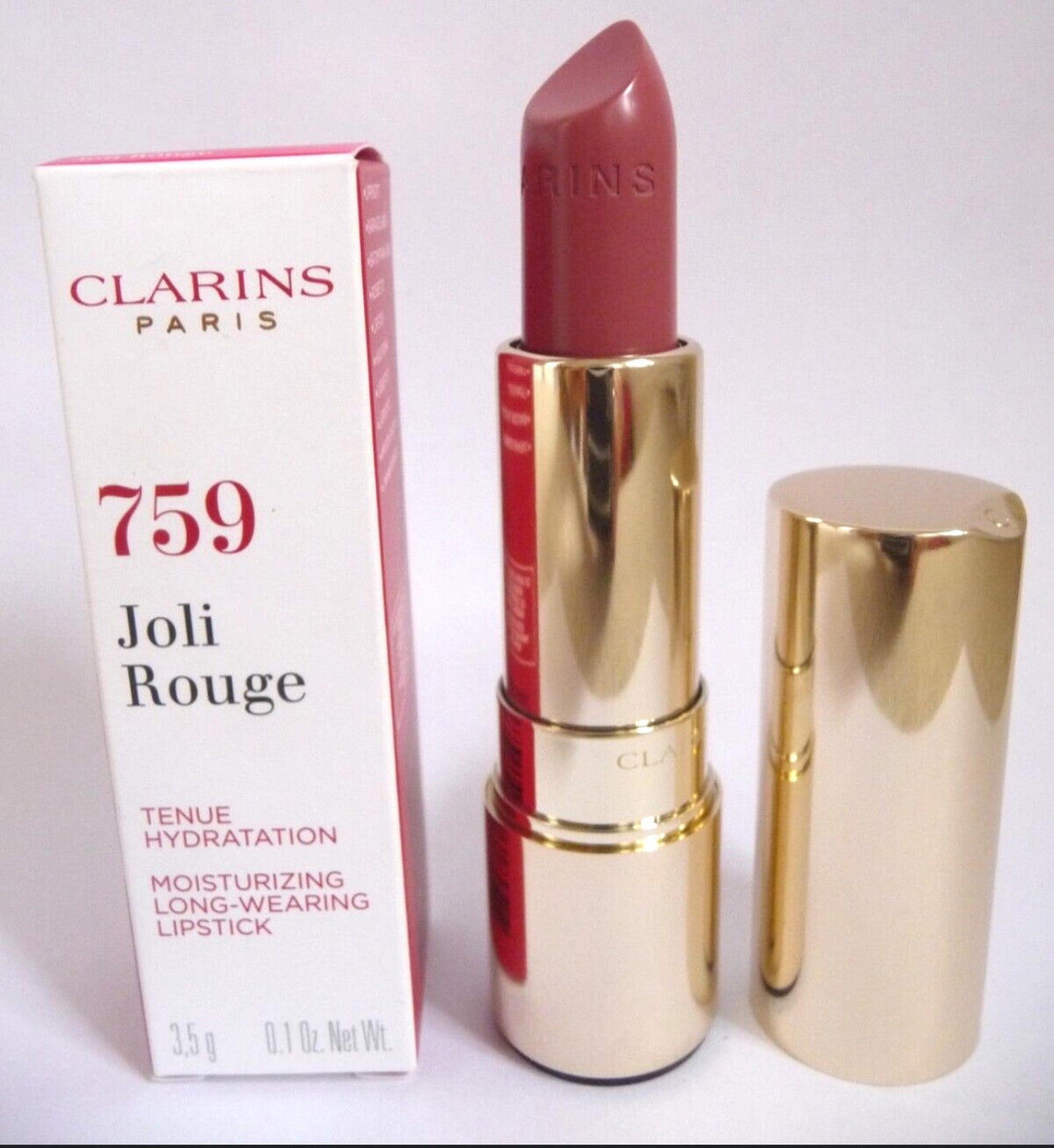 Clarins Joli Rouge 759 Moisturizing Long‑Wear Lipstick NEW