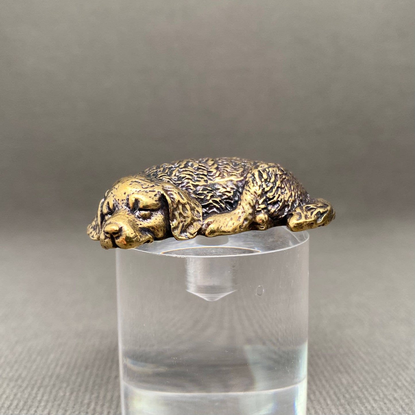 Brass Lying Golden Retriever Crafts Desktop Ornaments