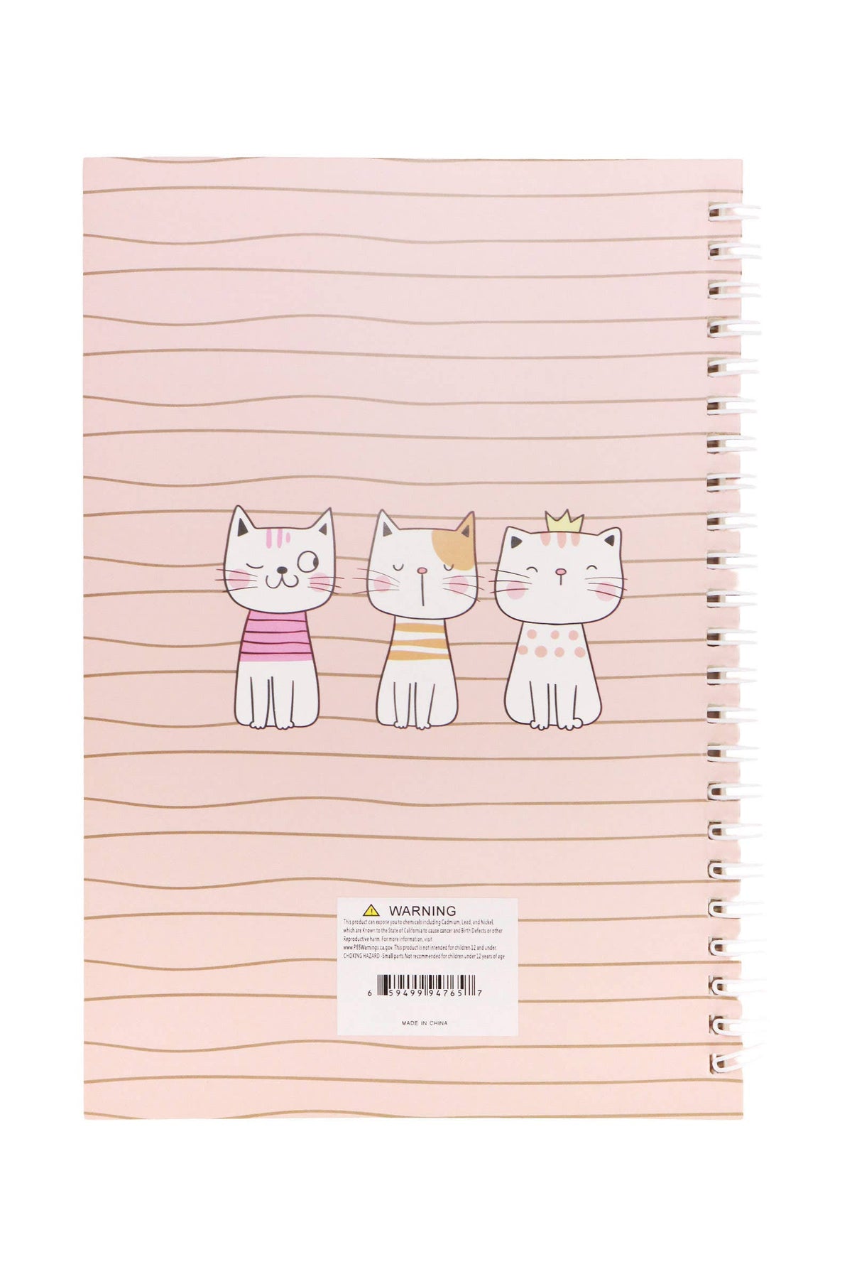 Cute Cat A5 Spiral Bound Notebook - 12 Pcs: ASSORTED / ONE SIZE