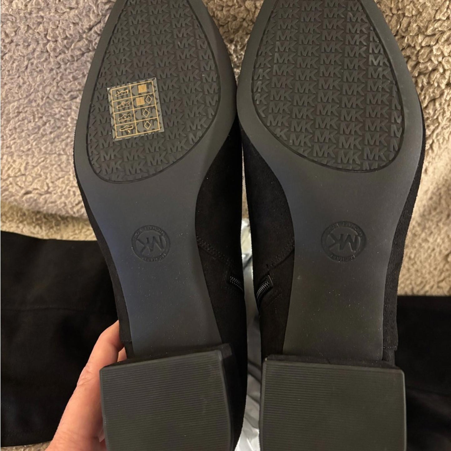 Michael Kors Black Suede Knee Boots Brand NEW Size 9.5