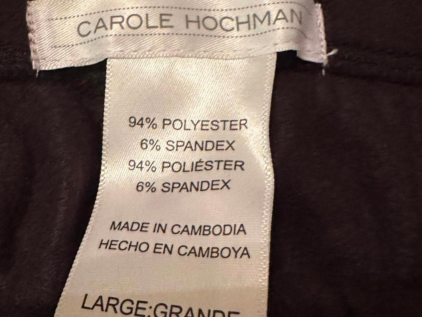 Carole Hochman 3‑Piece Women’s Black Cardigan Gray Set