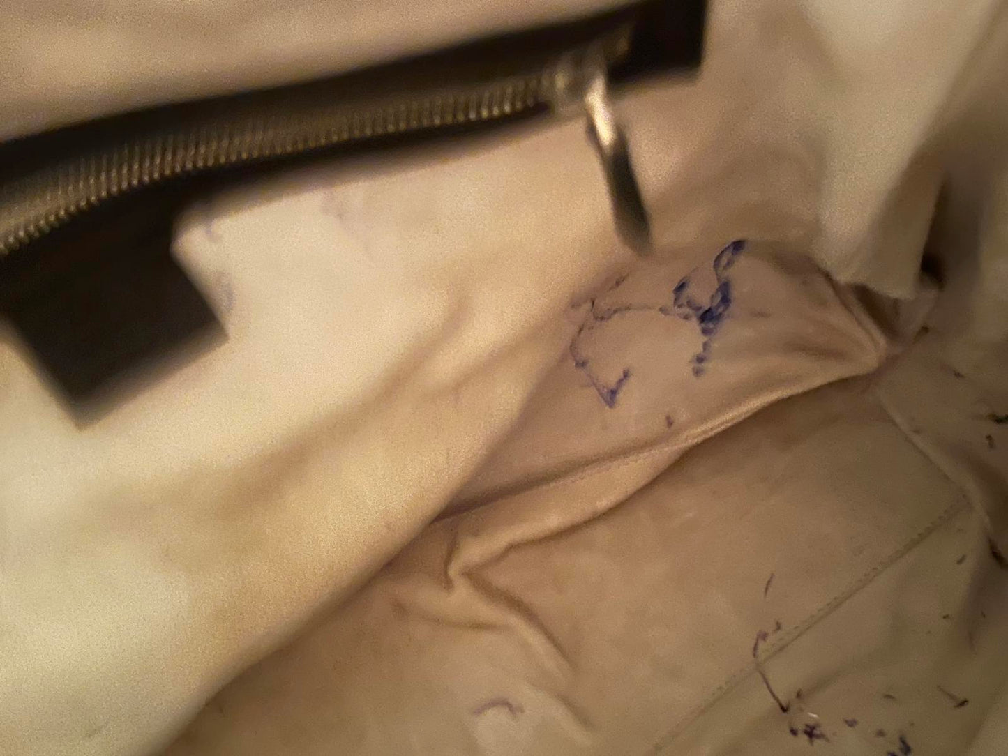 Gucci Vintage Brown Leather & Fur Accent Handbag