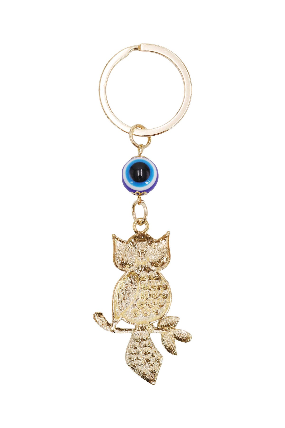 Evil Eye Owl Bling Rhinestone Metal Key Chain: ASSORTED / ONE SIZE