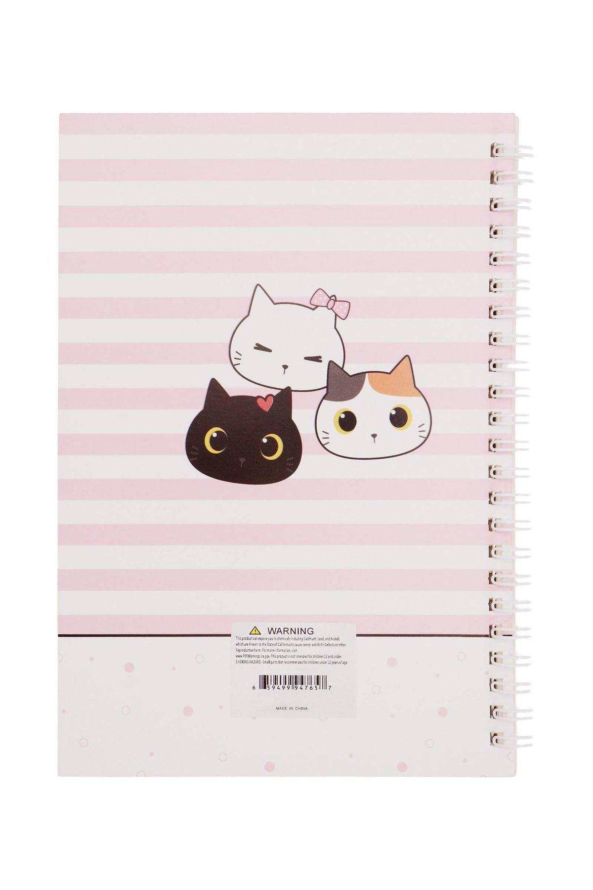 Cute Cat A5 Spiral Bound Notebook - 12 Pcs: ASSORTED / ONE SIZE