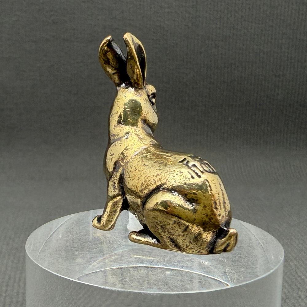 '福’ Rabbit Brass Crafts Desktop Ornaments
