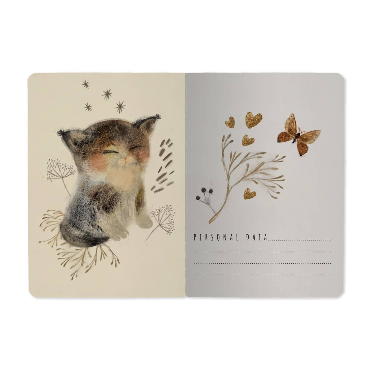 A6 Passport Notebook -  Kitten