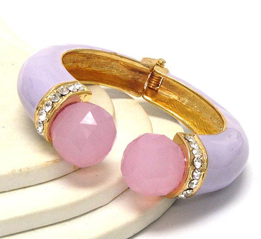 ( B792 )  CRYSTAL ACRYL EDGE BANGLE